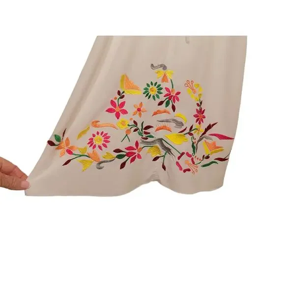 Debbie Katz South Beach swimsuit coverup white embroidered size Small - Picture 4 of 8